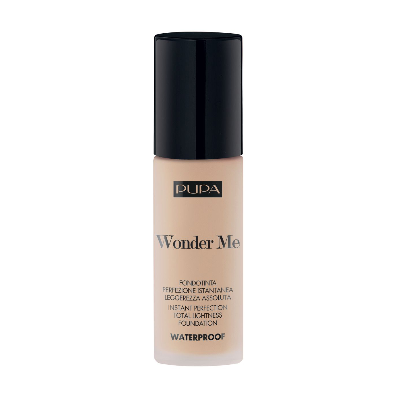 Водостійка тональна основа для обличчя Pupa Waterproof Wonder Me Fluid Foundation, 020 Light Beige, 30 мл